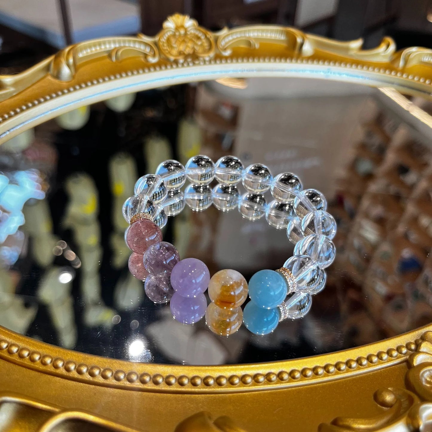 Aurora Serenity – Multi-Gemstone Crystal Bracelet for Peace & Emotional Healing