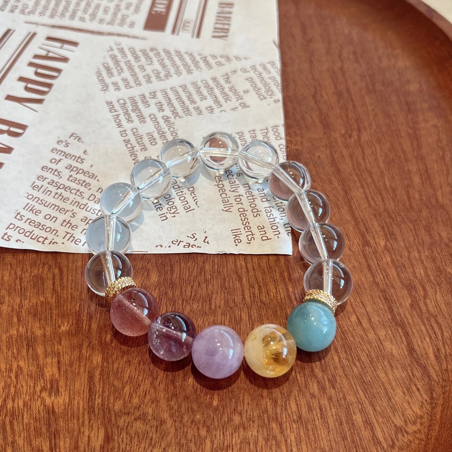 Aurora Serenity – Multi-Gemstone Crystal Bracelet for Peace & Emotional Healing