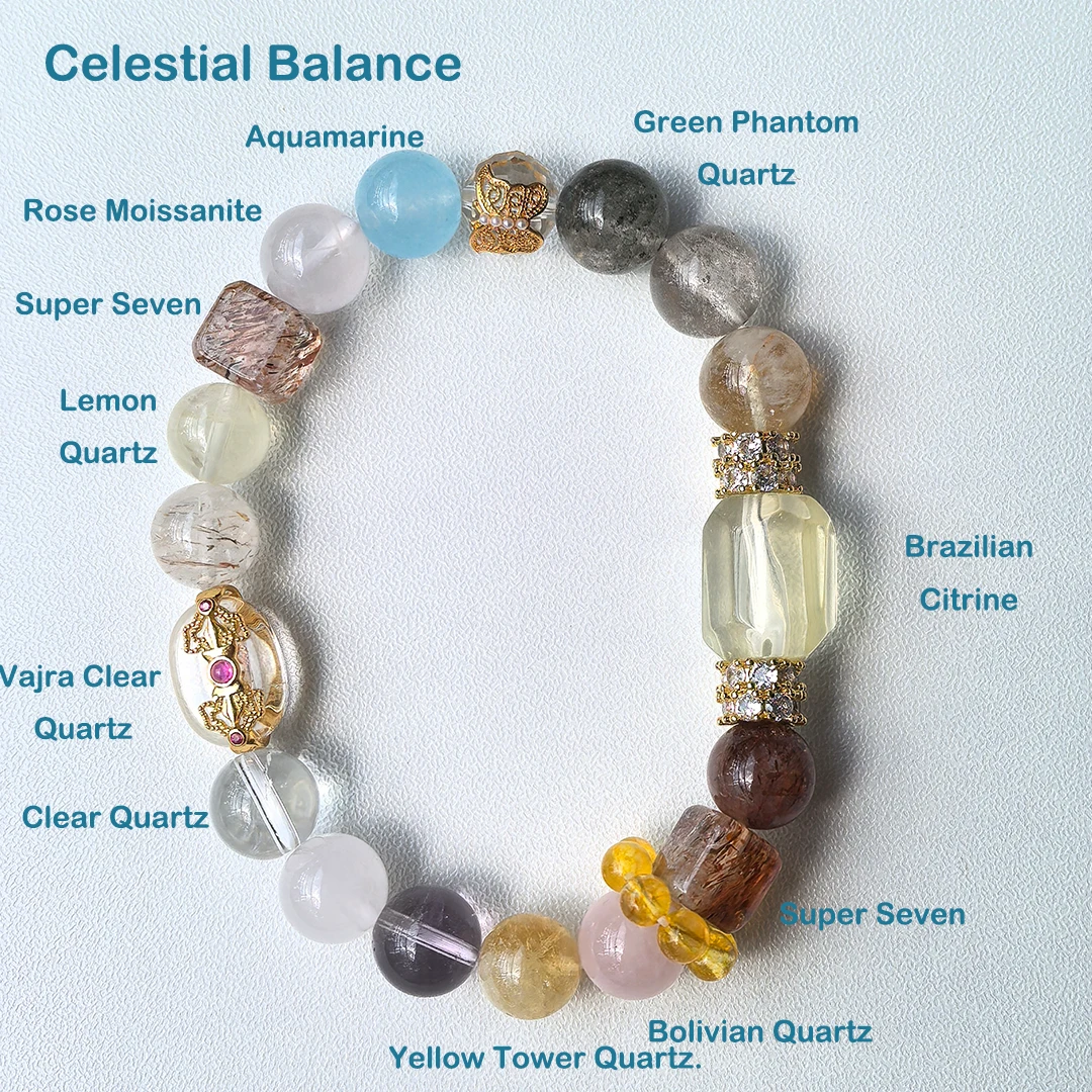 Celestial Balance – Multi-Stone Crystal Bracelet