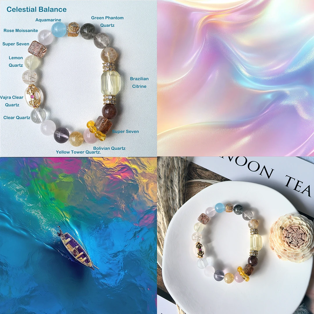 Celestial Balance – Multi-Stone Crystal Bracelet