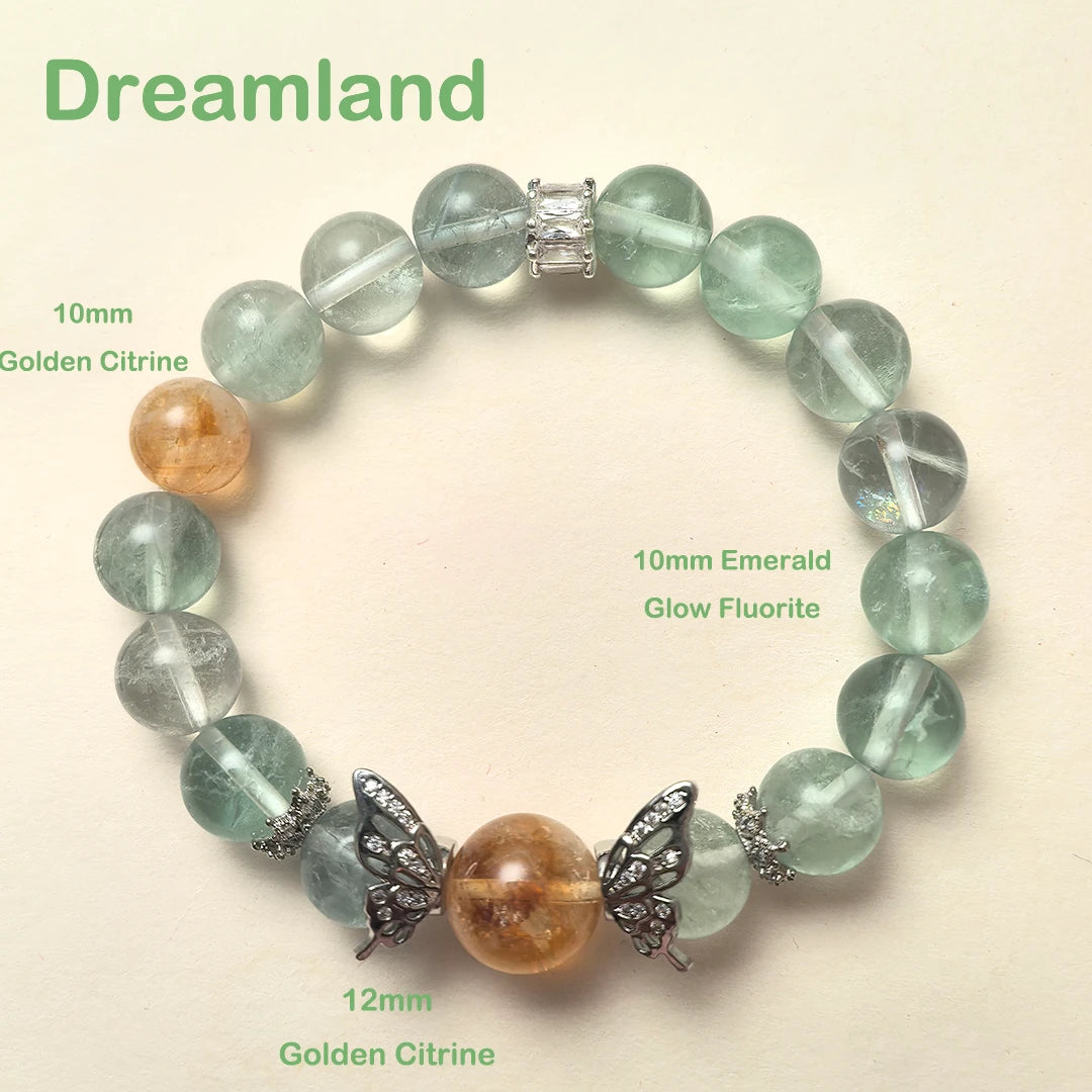 Dreamland – Green Fluorite Bracelet for Balance & Transformation