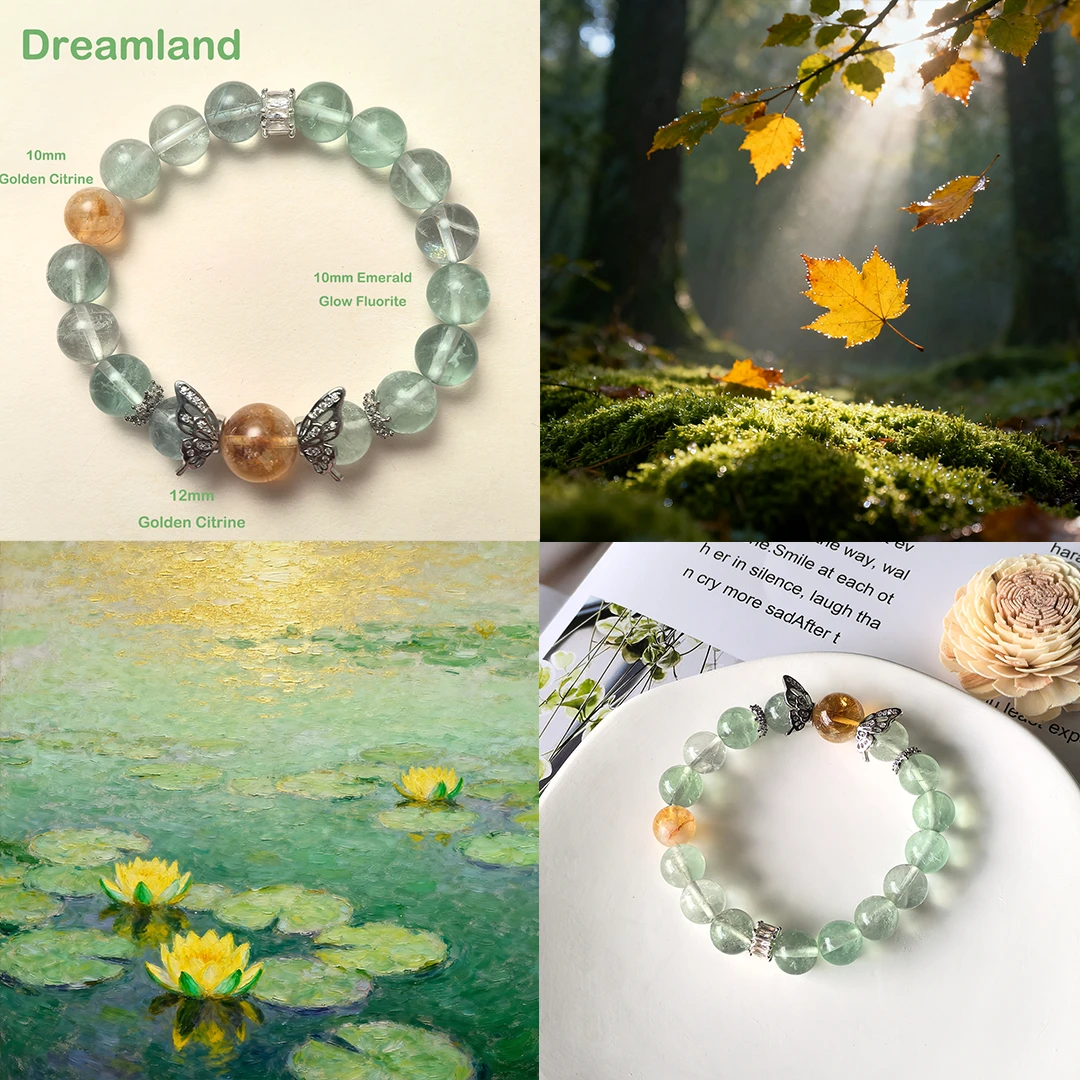 Dreamland – Green Fluorite Bracelet for Balance & Transformation