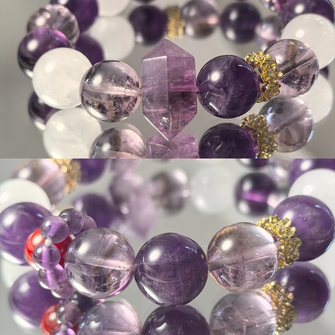 Moon Whisper – Phantom Amethyst Bracelet for Luck & Positive Energy