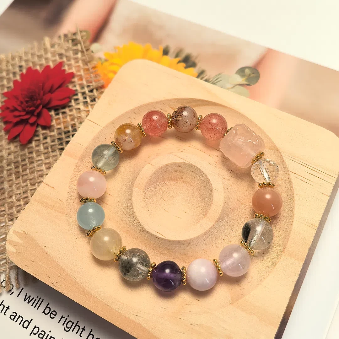 Rainbow Fortune | Multi-Stone Crystal Bracelet for Love, Abundance & Positive Energy