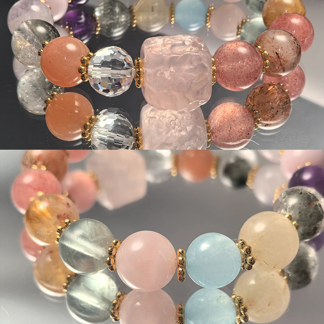 Rainbow Fortune | Multi-Stone Crystal Bracelet for Love, Abundance & Positive Energy