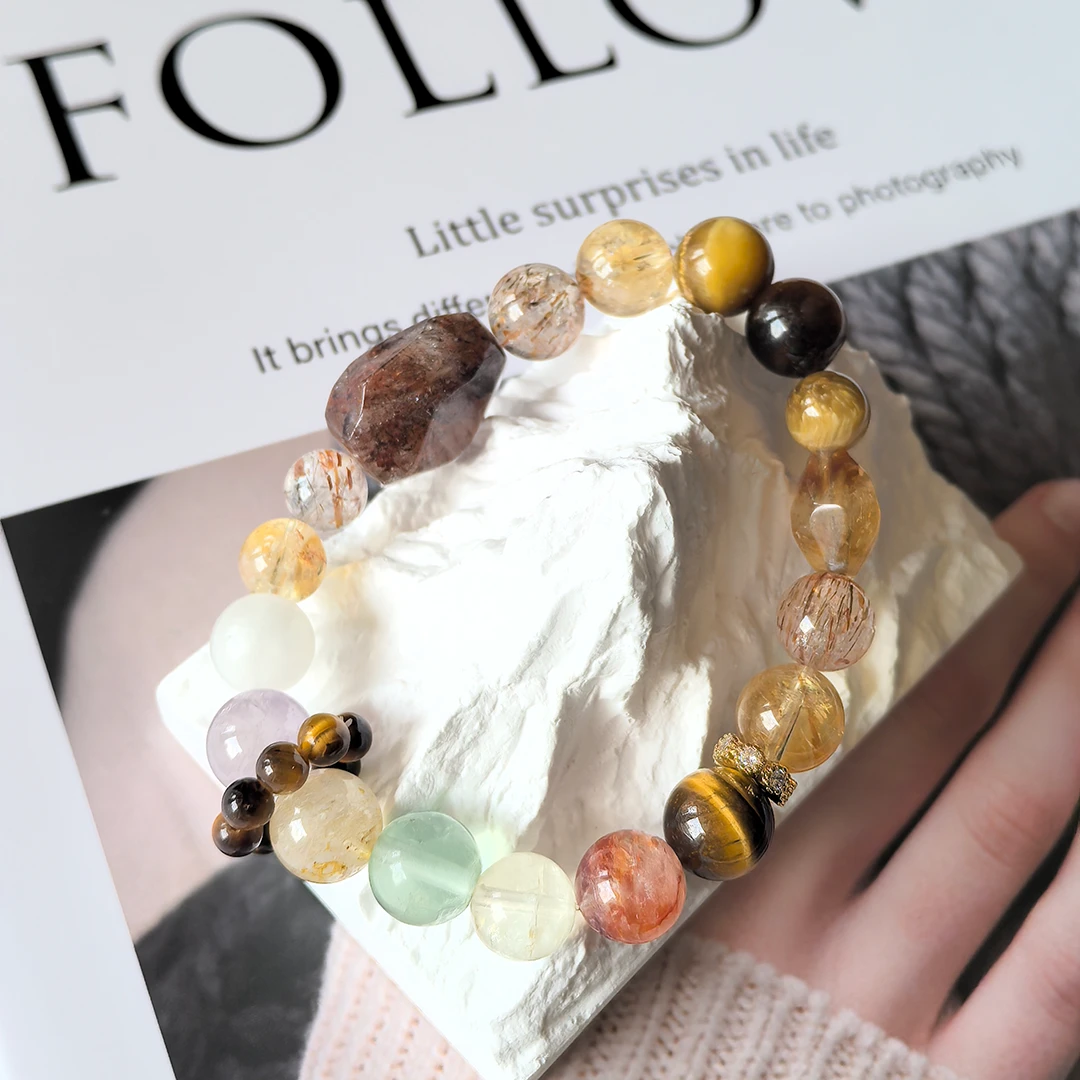 Spirit Gems - Multi-Stone Crystal Bracelet for Strength, Prosperity & Balance