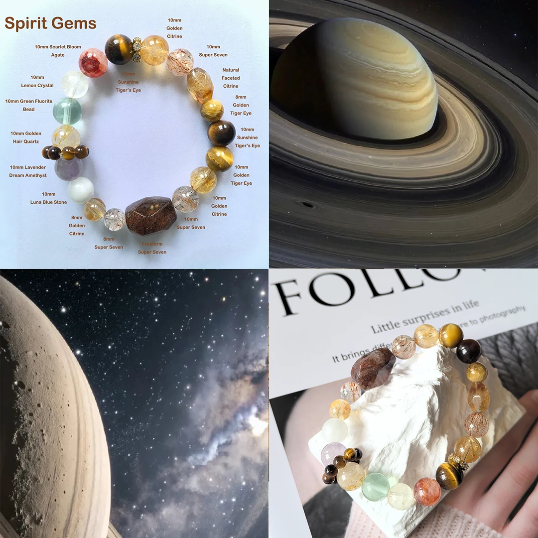 Spirit Gems - Multi-Stone Crystal Bracelet for Strength, Prosperity & Balance