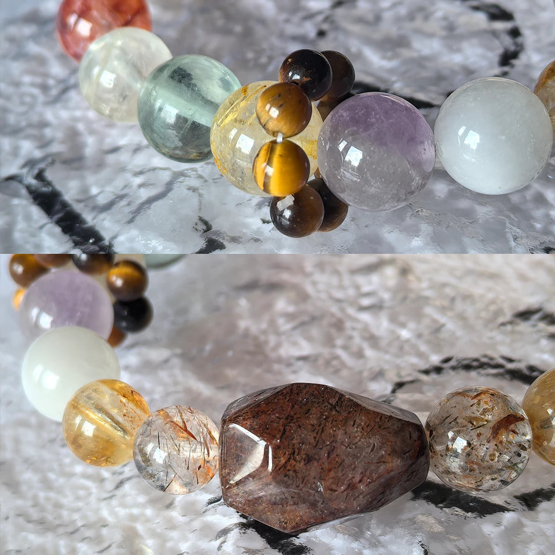 Spirit Gems - Multi-Stone Crystal Bracelet for Strength, Prosperity & Balance