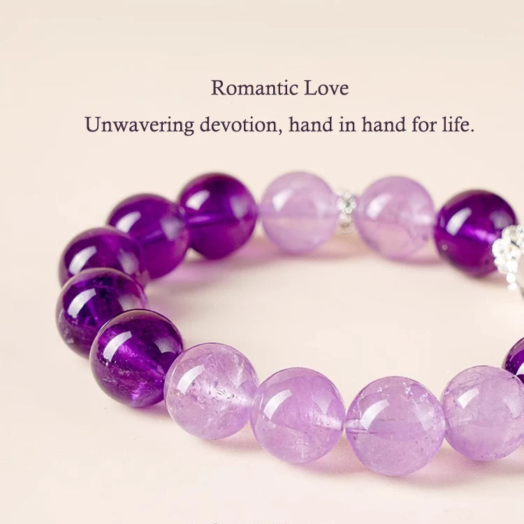 Luck & Positive Energy – Amethyst & Clear Quartz Bracelet