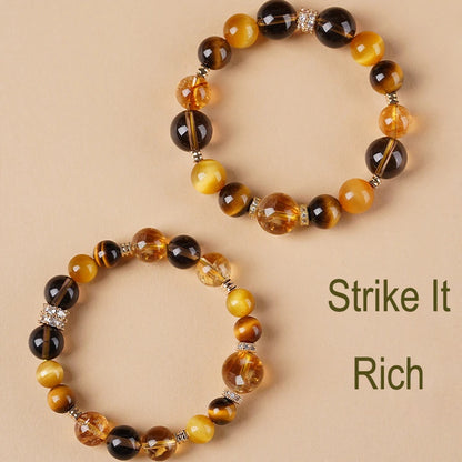 Wealth Harmony – Tiger Eye & Topaz Bracelet