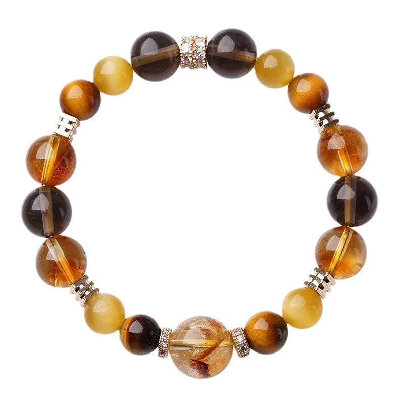 Wealth Harmony – Tiger Eye & Topaz Bracelet