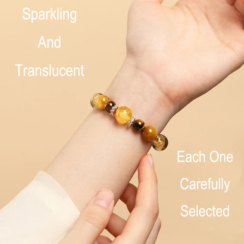 Wealth Harmony – Tiger Eye & Topaz Bracelet
