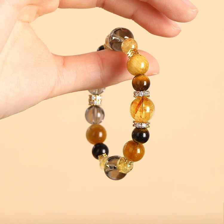 Wealth Harmony – Tiger Eye & Topaz Bracelet
