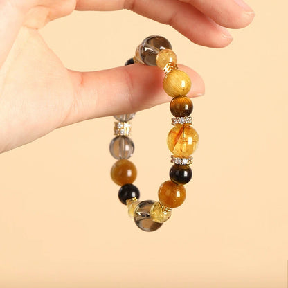 Wealth Harmony – Tiger Eye & Topaz Bracelet