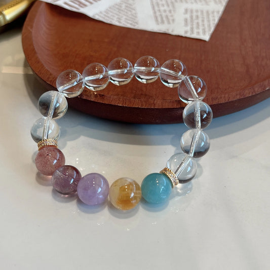 Aurora Serenity – Multi-Gemstone Crystal Bracelet for Peace & Emotional Healing