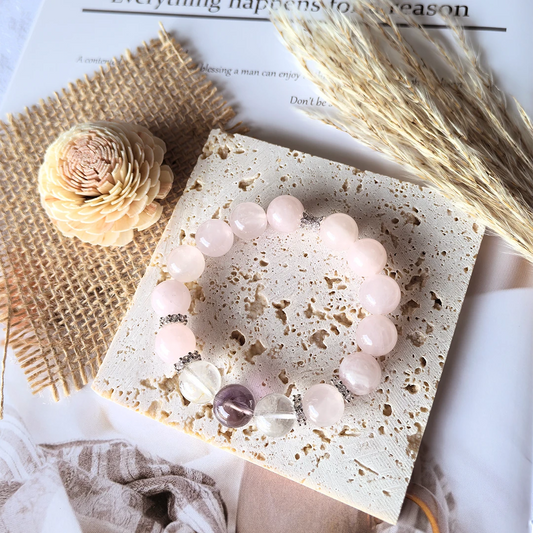 Blooming Heart – Rose Quartz Bracelet for Love & Harmony