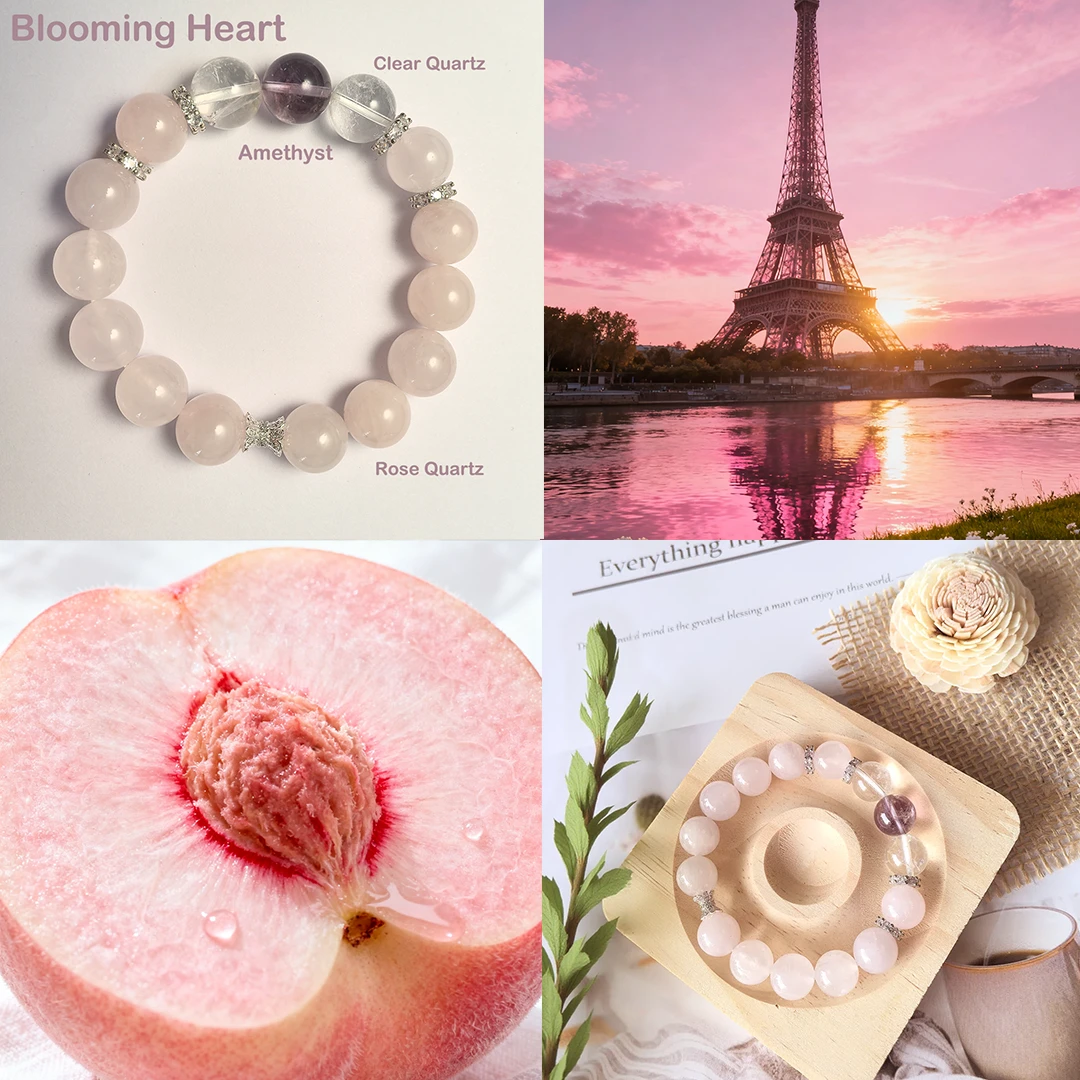 Blooming Heart – Rose Quartz Bracelet for Love & Harmony