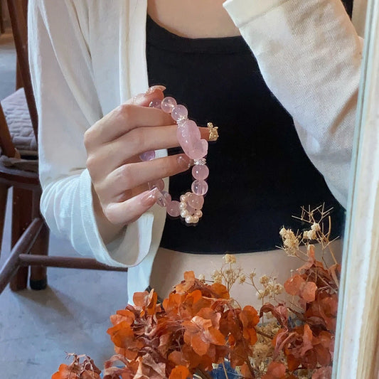 Blush Guardian Bracelet – Rose Quartz Love Energy & Pixiu Wealth Protection