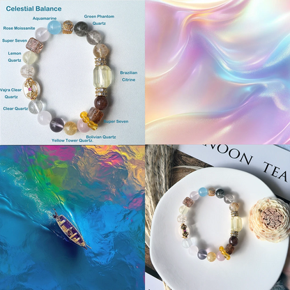 Celestial Balance – Multi-Stone Crystal Bracelet