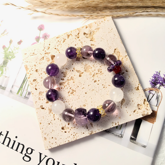 Moon Whisper – Phantom Amethyst Bracelet for Luck & Positive Energy
