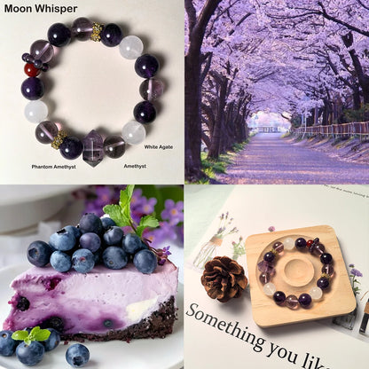 Moon Whisper – Phantom Amethyst Bracelet for Luck & Positive Energy