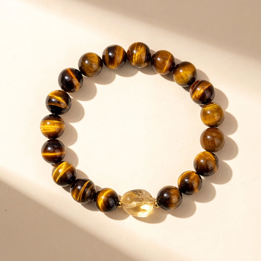 Radiant Ambition – Tiger’s Eye & Citrine Bracelet – Wealth & Confidence