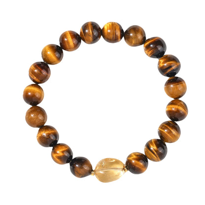 Radiant Ambition – Tiger’s Eye & Citrine Bracelet – Wealth & Confidence