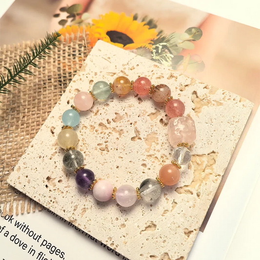 Rainbow Fortune | Multi-Stone Crystal Bracelet for Love, Abundance & Positive Energy