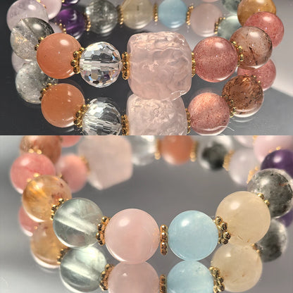 Rainbow Fortune | Multi-Stone Crystal Bracelet for Love, Abundance & Positive Energy
