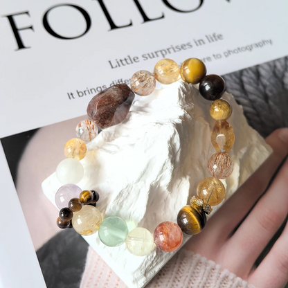 Spirit Gems - Multi-Stone Crystal Bracelet for Strength, Prosperity & Balance