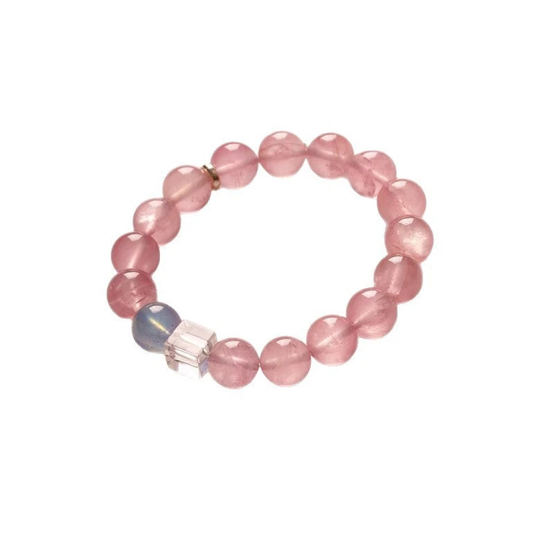 Love & Charm – Strawberry & Clear Quartz Bracelet