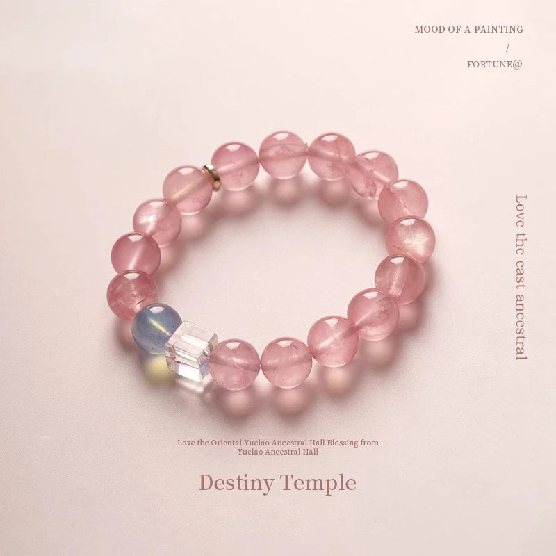 Love & Charm – Strawberry & Clear Quartz Bracelet