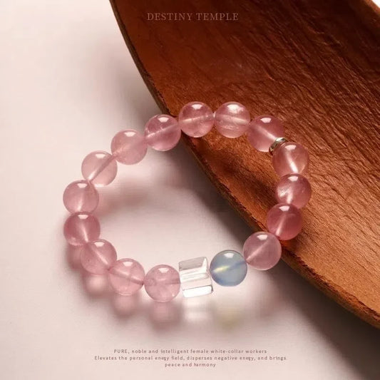 Love & Charm – Strawberry & Clear Quartz Bracelet
